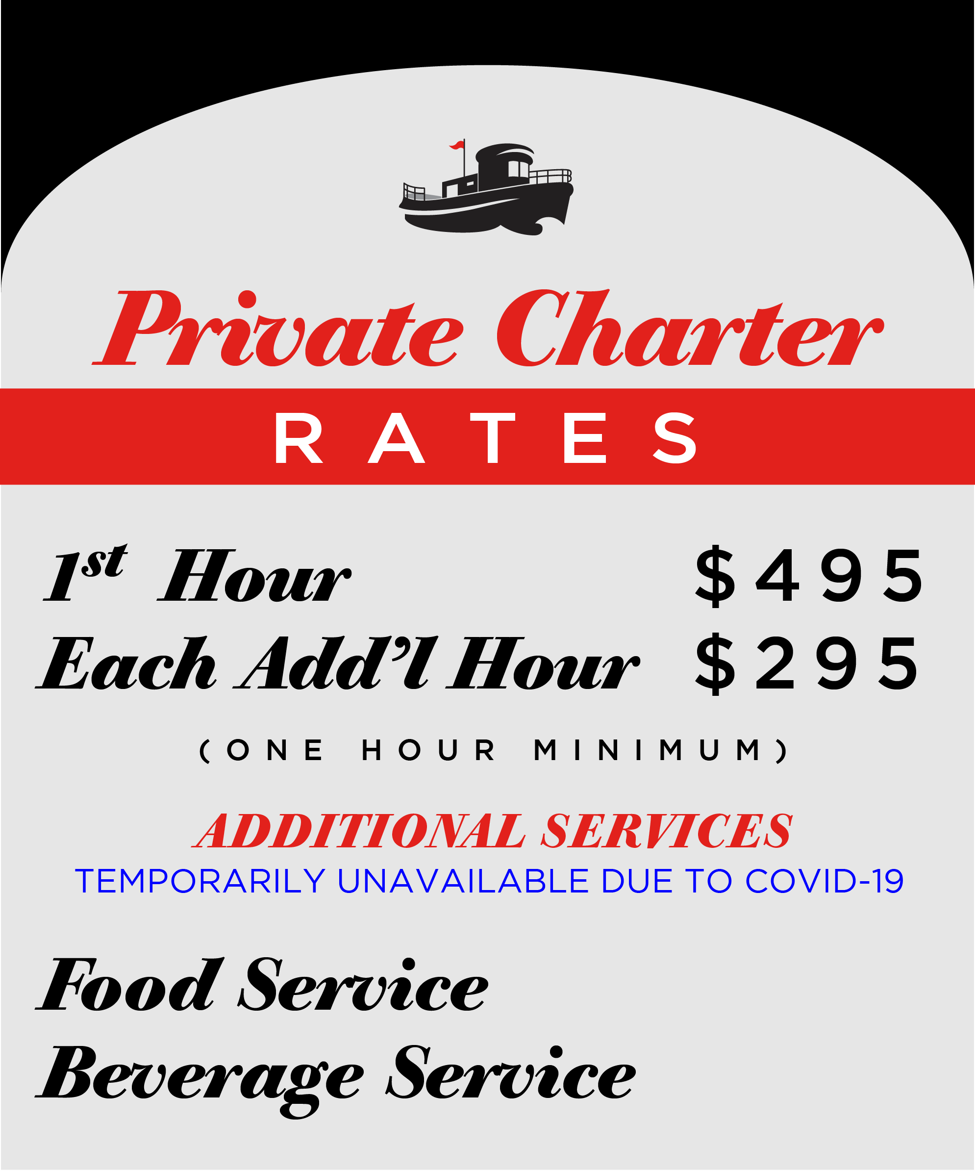 Private Charter Rates